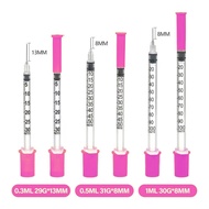 30G/31G/32G Color U100 Disposable Insulin Syringe Small Specification with Needle Sterile Syringe