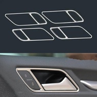 YAQUICKA Stainless Steel Car Interior Door Handle Bowl Frame Cover Trim Styling Decal For Audi A3 20
