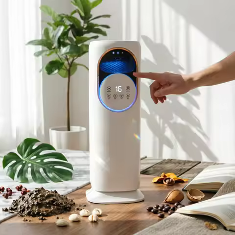Floor Standing Air Cooler Digital Display Electric Air Cooler Fan Mist Fan Cylindrical Home Applianc