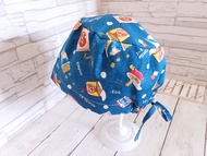 醫護雙層手術帽、工作帽、台灣麵麵 藍色款