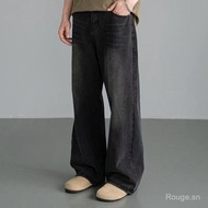 D714 - (KELABU) Jies Clothes [Baru Tiba] Seluar Jeans Baggy Loose Fits Wide leg Hight Design Unisex 