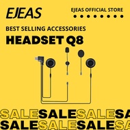 HEADSET EARPIECE MIC EARPHONE MICROPHONE INTERCOM Helmet EJEAS Q8 TYPE C