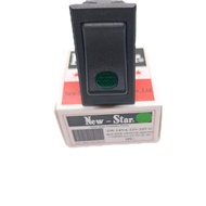 3-Pin LED On-off Switch Green 12v.-24v. New Star Brand Per 1 Piece