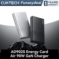 CUKTECH AD902S Energy Card Air หัวชาร์จ GaN 90W บางเฉียบ พอร์ต Dual Type‑C PD PPS Fast Charging ปลั๊
