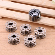 Household Industrial Sewing Machine 1pc Bobbin Case + 5pcs Bobbins for Brother Janome Singer Sewing