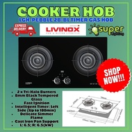 [LIVINOX] LGH-PEBBLE 2B-BL (FLEXI HOB) | KITCHEN BUILT-IN GAS HOB | FLEXIBLE HOB