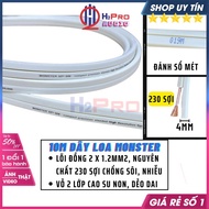 10M Dây Loa Audio Dây Loa Trắng Monster XP Audio Cao Cấp 2 Lõi Đồng Nguyên Chất 1.2mm2 230 Sợi-Chống