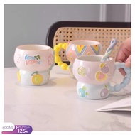 Hand-painted gourd-shaped cup