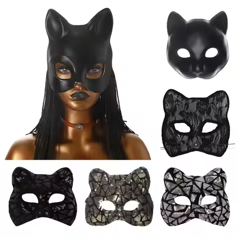 New EVA Cat Girl Mask Half Face Party Makeup Ball Mardi Gras Mask Venetian Party Eye Mask