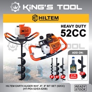 HILTEM EARTH AUGER 2 STROKE W/4”, 6”, 8” BIT (52CC)/ HEAVY DUTY/ MESIN PENGERUDI TANAH GALI LUBANG/ 