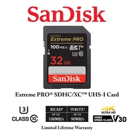 SanDisk Extreme PRO 32GB /64GB / 128GB / 256GB / 512GB SDHC UHS-I U3 V30 (Up to 200MB/s / 140MB/s Read) SD Memory Card