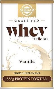 Solgar Grass Fed Whey to Go Protein Powder Vanilla, 11.9 oz - 20g of Grass-Fed Protein from New Zeal