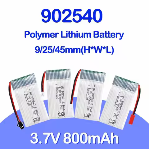 902540 3.7V 800mAh Polymer Lithium Battery 25C High Rate for Syma X5 X5C X5S X5SC X5HW X5HC X5SW M68