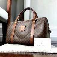 只售正品 🎖🍀限時包郵 🍀 中古正品◇ Celine Vintage Macadam Boston Bag 經典老花中古波士頓包│手提包|聖誕禮物|X'mas Gift│Vintage Bag│|lu