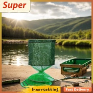 [innersetting.my] Telescopic Fyke Net Stainless Steel Ring Portable Fish Storage Net Folding Fish Ca