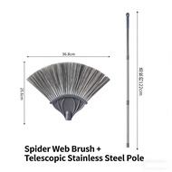 Extendable Spider Web Duster for Ceiling Cleaning Household Cobweb Remover Tool Dusting Brush for Ro