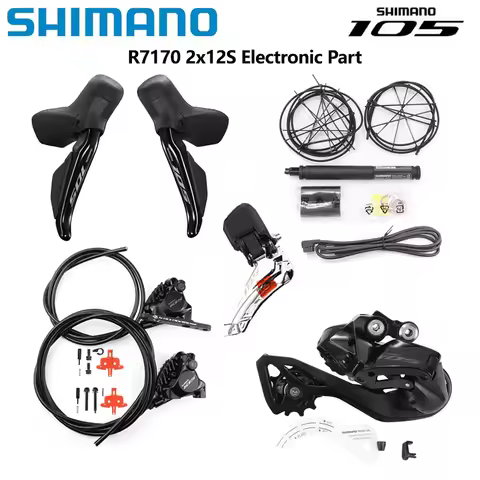 Shimano 105 Di2 R7170 2x12s Electronic Part Groupset R7150 Front / Rear Derailleur Battery DN300 Roa