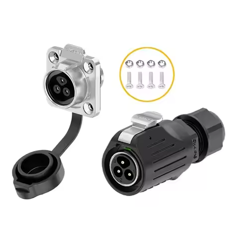 LP16 PBT Plastic 2 3 4 5 7 8 9 Pin M16 Waterproof Automation Electrical Connector Quick Lock Pull Pu