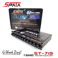 SPATA Preamp Equalizerเครื่องเสียงรถยนต์/ ปรีแอมป์ 7แบน/7Band ซับแยกอิสระ หัวทิฟฟานี่ Spata รุ่น St-719 