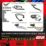 MONORACK GIVI (MV/HRV/HRX/SRV/SRX/J RACK/WITH LED) FOR WMOTO XTREME 150I, ES250I, CUB CLASSIC 110, WM110, F15, ES125