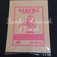 Brown rice paper measuring 27x36, contents 50 sheets SAKURA disposable rice wrapping/
