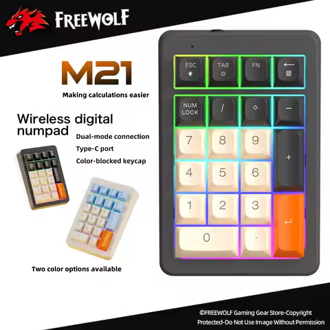 Mini Wireless Keyboard M21 For Financial Analyst Digital Keypad 21 Keys BT/2.4G External External Co