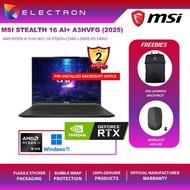MSI Stealth A16 AI+ A3HVFG-043 16'' QHD+ (Ryzen AI 9 HX 365, 32GB,1TB SSD, RTX4060 8GB,W11)