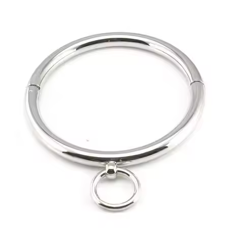 Metal Male Female Lockable Slave Neck collar Hex wrench Restraint Bondage Locking Choker O-Rings Cha