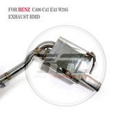 HMD Stainless Steel Exhaust System Performance Catback for Mercedes Benz W205 C43 C400 C450 3.0T Muf