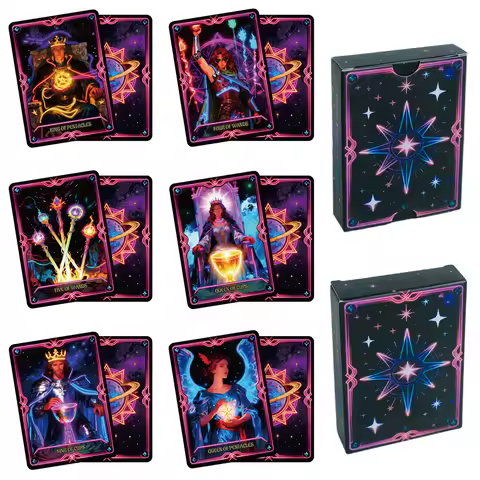 50 Tarot Card Desktop Game Illustration Divination Wisdom Cards Party Supplies Desktop Toys Board Ga