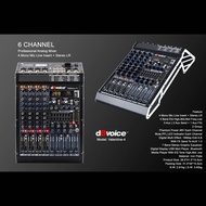 mixer mini bluetoot MIXER DBVOICE VALENTINE 4 6 CHANNEL USB BLUETOOTH 199DSP EFEK VOKAL ORIGINAL