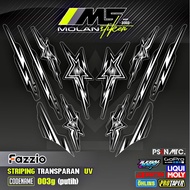 Decal Sticker Striping Variation Transparent Uv Fazzio Star Fazzio Star Yamaha Fazzio 125 Hybrid Faz