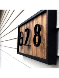Kit de manicura 5" flotante casa número , aleación de zinc de metal moderno casa con número , saburral negro jardín puerta buzón decorativo dirección señales número con ,