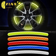 XIANS 20pcs Tire Rim Reflective Strips, Motorcycle Bicycle Colorful Luminous Stickers Reflective Sticker, High Quality Creative Decoration Luminous Reflective Stripe Tape