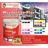 (5L) Weatherflex Plus / Colourland Paints / Acrylic Exterior Wall Finish / ( Perfect Colours Boleh Dipilih ) paint99