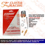 HITAM Package FULL SET SKEP Carburetor PE 24 26 28 30 Brass COPPER TEFLON SKEP Black PISTON KABULATO