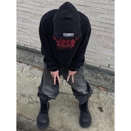 Ready Stock BLK 22FW Retro Matte Black Washed Straight Casual Wide-Leg Jeans