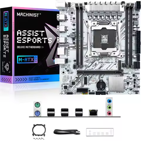 X99 MACHINIST PR9-H white motherboard LGA2011-3 supports E5 2680 2650 V4 CPU and DDR4 ECC RAM memory