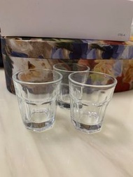 玻璃酒杯 shot glass x3 
