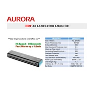 Aurora LM360HC hot laminator laminate machine A3