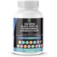 Sea Moss 3000mg Black Seed Oil 2000mg Ashwagandha 1000mg Turmeric 1000mg Bladderwrack 1000mg Burdock