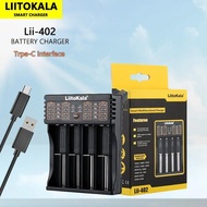 Liitokala Lii-402 18650 3.7V 3.2V 3.85V 26650 20700 14500 21700 25500 16340 1.2V NiMH Lithium Rechargeable Battery Charger