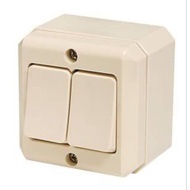 Broco 2G Series Switch White Double 2 Gang 1 Way