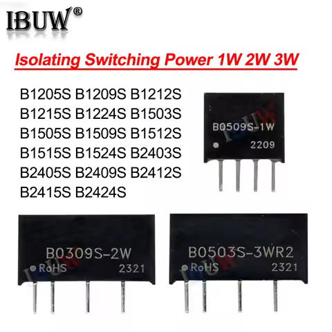1PCS 1W 2W 3W regulated power supply module Isolating Switching Power ibuw B1205S B1209S B1212S B121