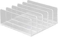 Xiaoyztan 5 Compartment Acrylic Organizer For Desk Countertop Clear Plastic Bill Money Envelope Hold