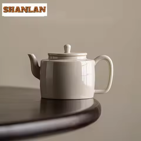 110ml Japanese Grass Wood Ash Teapot Chinese Hanwa Pot Antique Tea Soaking Kettle Kung Fu Tea Cafes