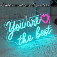 Custom LED Neon Signs With Multiple Fonts & Graphics - USB Powered Wall Decor, Easy Installation For