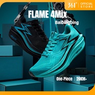 361Degrees Baibingbing Flame 4 Mix Men Professional Carbon PlateRunning Shoes Breathable Heat-dissip