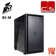 1stPlayer BLACK.SIR B5-M Micro-ATX Case with Build-in 3 Black Fan