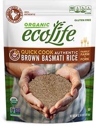 ecoLife Organic Quick Cook Brown Basmati Rice, 4 Pound